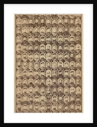 Collection of mosaic heads by Anonymous