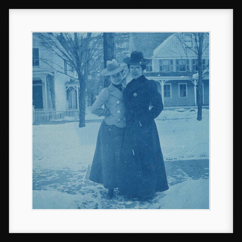 Two women on the street in the snow, USA by Anonymous