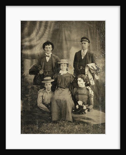 Group portrait of two men and three women by Anonymous