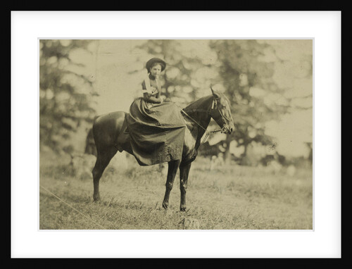 Woman on horseback by Anonymous