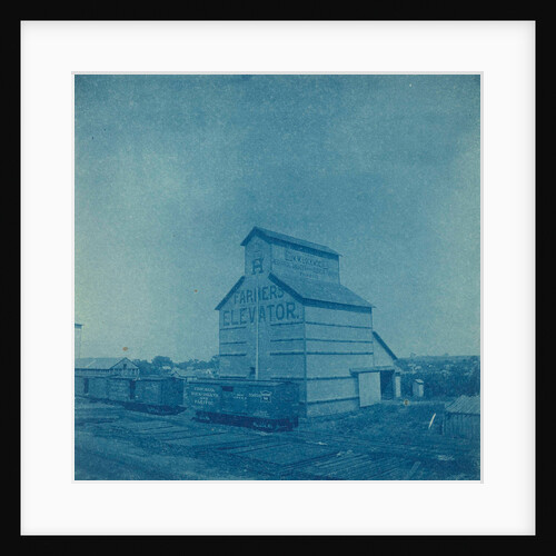Grain Elevator (Farmer's Elevator), Kingfisher, Oklahoma, United States, with train by Anonymous