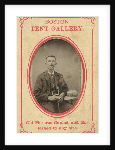 Portrait of a man with hat and cane by Anonymous