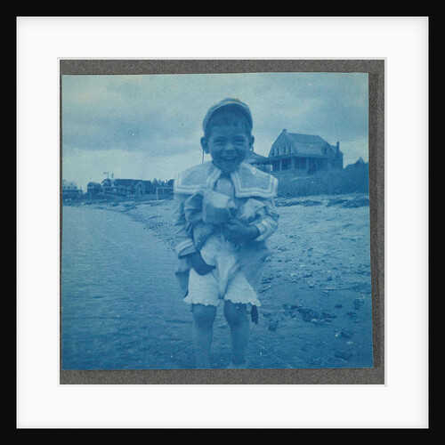 Laughing boy leg bathing on the beach, USA by Anonymous