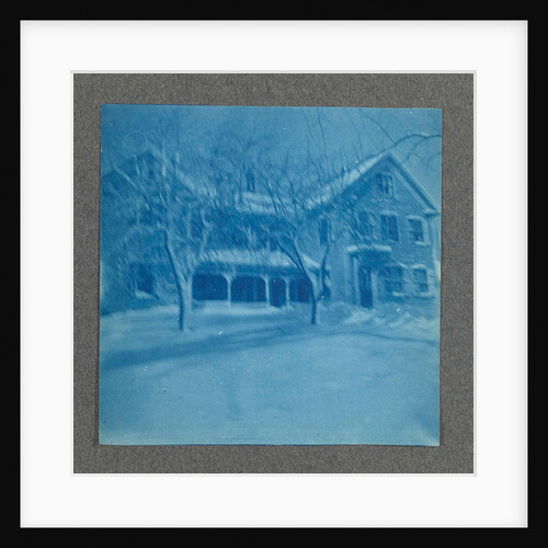 Wooden house in the snow, USA by Anonymous