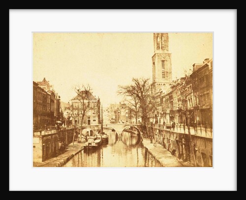 Oudegracht in Utrecht, the Dom Tower, Domtoren, in the background by Henry Pauw van Wieldrecht