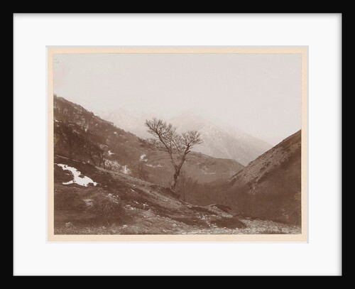 Mountain landscape with bare tree and some snow, Italy or France by Henry Pauw van Wieldrecht