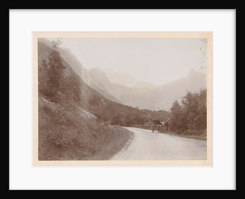 Coach on a road in a mountain landscape (Norway, Italy or France) by Henry Pauw van Wieldrecht