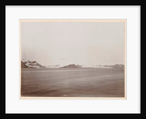 Sight over a lake or sea, with snowy mountains in the background (Norway?) by Henry Pauw van Wieldrecht