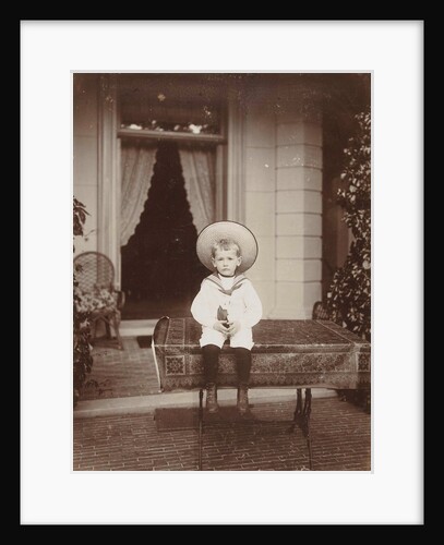 Portrait of Reinier Pauw van Wieldrecht sitting on a table by Henry Pauw van Wieldrecht
