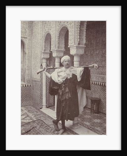 Self Portrait in Oriental costume with a rifle by Henry Pauw van Wieldrecht