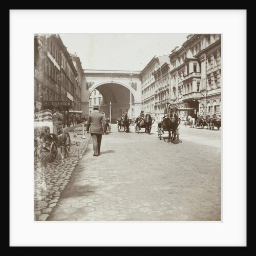 Coaches and hiker in Bolshaya Morskaya ulitsa, St. Petersburg by Henry Pauw van Wieldrecht