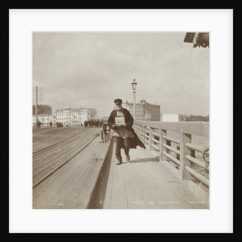 Man walks across a bridge across the Neva in St. Petersburg, Russia by Henry Pauw van Wieldrecht