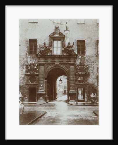 A royal gate with two small gates in the streets of Munich by Germany