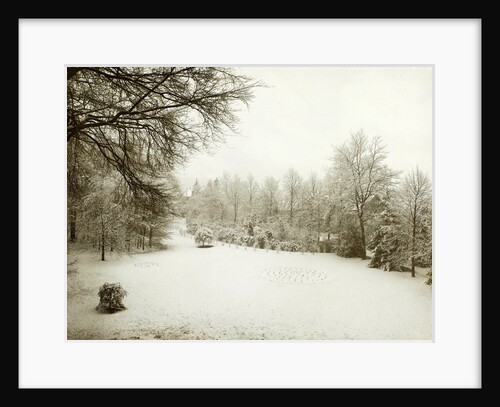 The park at the manor Wildbaan, Driebergen, in the snow by Anonymous
