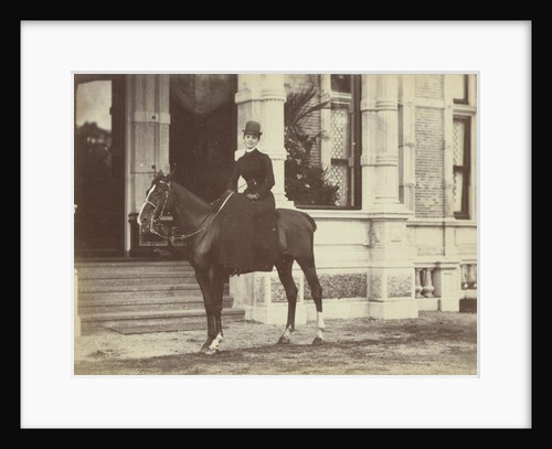 Miss Tachard on horseback in front of home Heidepark Doorn by Henry Pauw van Wieldrecht