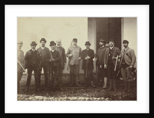 Group portrait of hunt with ao Martin and Henry Peacock Wieldrecht by Henry Peacock Wieldrecht