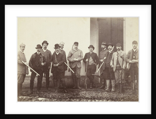 Group portrait of hunt with Maarten and Henry Pauw van Wieldrecht by Henry Pauw van Wieldrecht