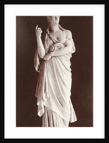Marble statue of a woman wearing a toga by Louis-Emile Durandelle