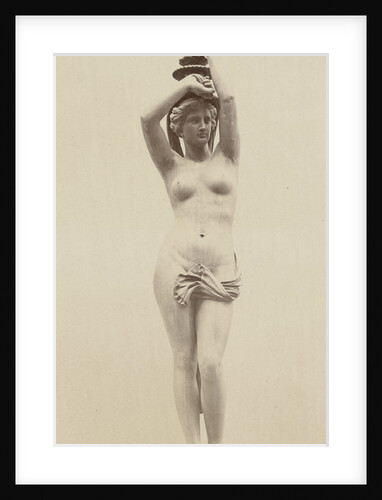 Floor lantern in the shape of a naked lady, she keeps on her head a chalice fixed by Louis-Emile Durandelle