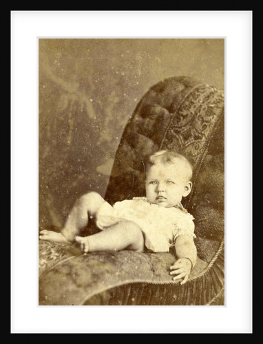 Portrait of a baby on a chair by Kameke