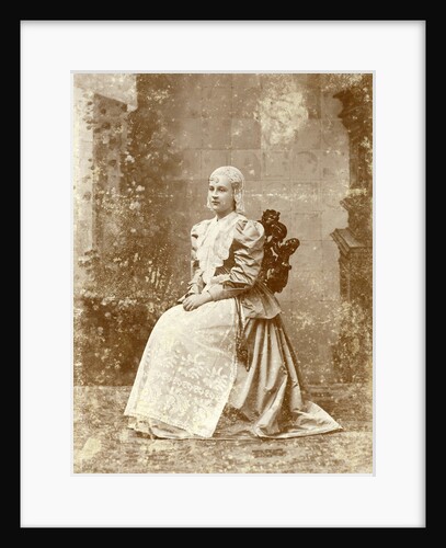 Portrait of Queen Wilhelmina in Frisian costume by Cornelis Bernardus Broersma