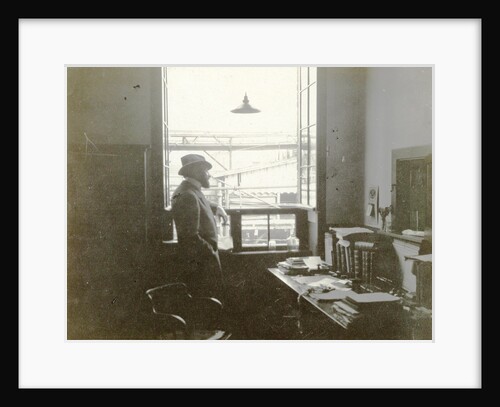 Man looking out the window by Anonymous