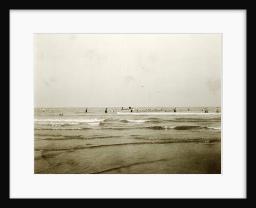 Sea North Sea, the Netherlands or Germany, with people swimming by Anonymous
