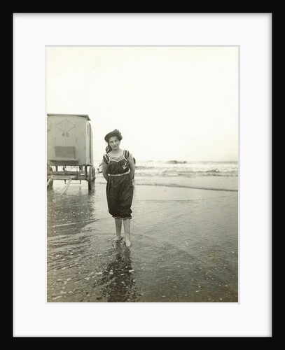 Woman at a bathing machine (North Sea), the Netherlands or Germany by Anonymous