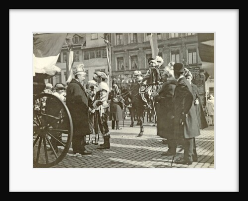 View in a city, possibly in Germany during carnival by Anonymous