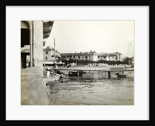 City on the coast, with a pier, possibly in Italy by Anonymous