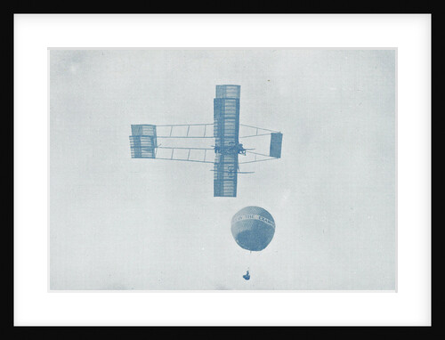 Louis Paulhan in his plane during a flight in which he broke the altitude record by Anonymous