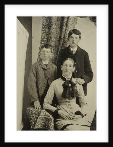 Portrait of a woman and two boys by Anonymous