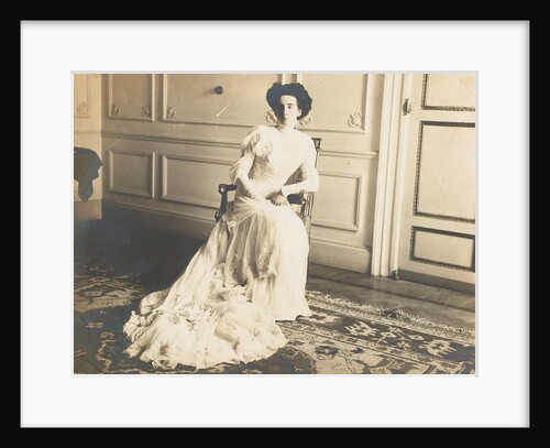 Unidentified woman seated in an interior by Anonymous