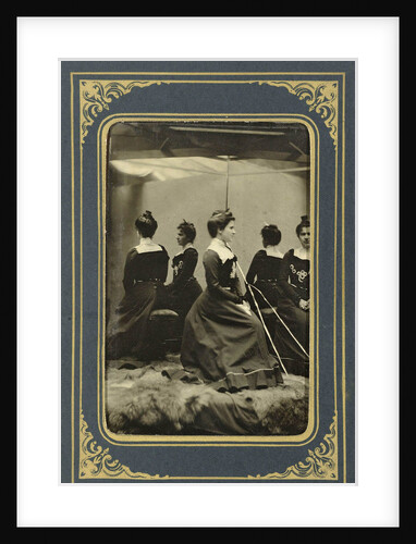 Portrait of Grace DeWitt, posing in front of a mirror by A. Lincoln Myers