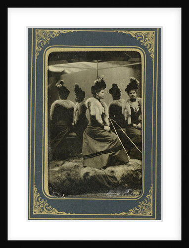 Portrait of Elsie DeWitt, posing in front of a mirror by A. Lincoln Myers