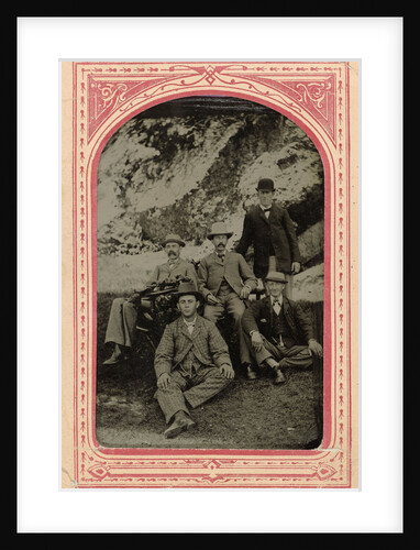 Group portrait of five men, Rocky Point (Amusement Park) by John Hiram Aylsworth