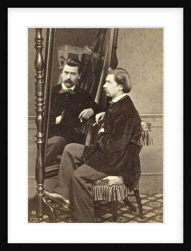 Portrait of a man sitting in front of a mirror by Anonymous