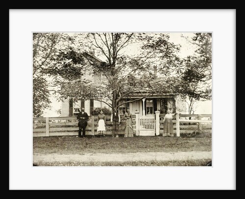 Residents for their wooden house by Anonymous