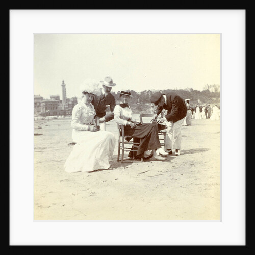 Family Enthoven on Normandy beach by Anonymous