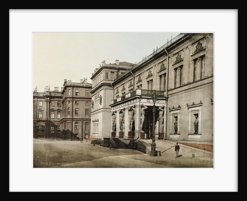 View of the entrance to the Hermitage in St. Petersburg Russia by Photochrom Zürich