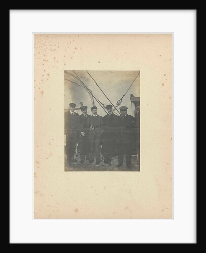 Group portrait of six men on a ship's deck by Anonymous