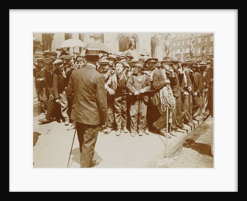 Group of workers demonstrate in Paris street by Anonymous