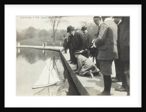 Toy Boat in a pond in Central Park, New York City, USA by Anonymous