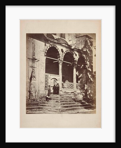 Portico van de Suleymaniye-moskee in Istanbul (Constantinopel). James Robertson by Felice Beato