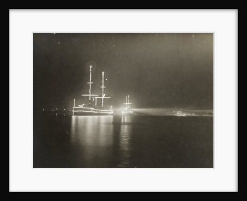 Illuminated ship in Amsterdam by Anonymous