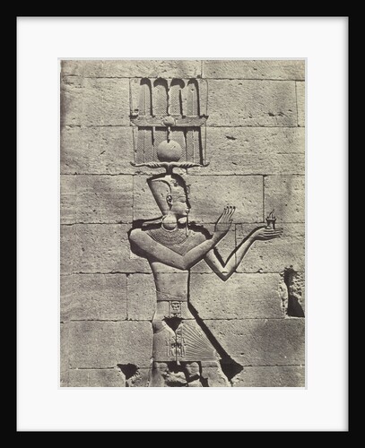 Emperor Augustus as a pharaoh on the back wall of the sanctuary of the temple of Kalabsja, Nubia by Gide et J. Baudry