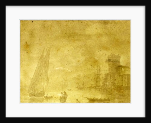 Drawing La mer calme in the style of Claude-Joseph Vernet by Eduard Isaac Asser