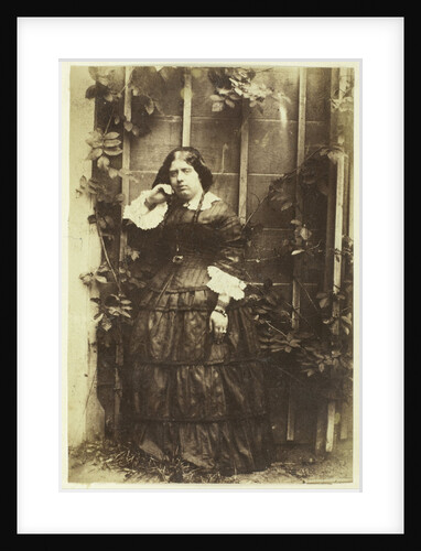 Portrait of Caroline Asser in a garden by Eduard Isaac Asser