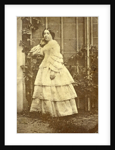 Portrait of a Young Woman in a Garden by Eduard Isaac Asser