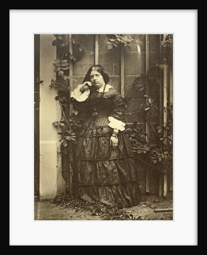 Portrait of Caroline Asser in a garden by Eduard Isaac Asser